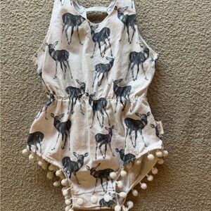 Heart Me Fawn Romper 1-2 yr